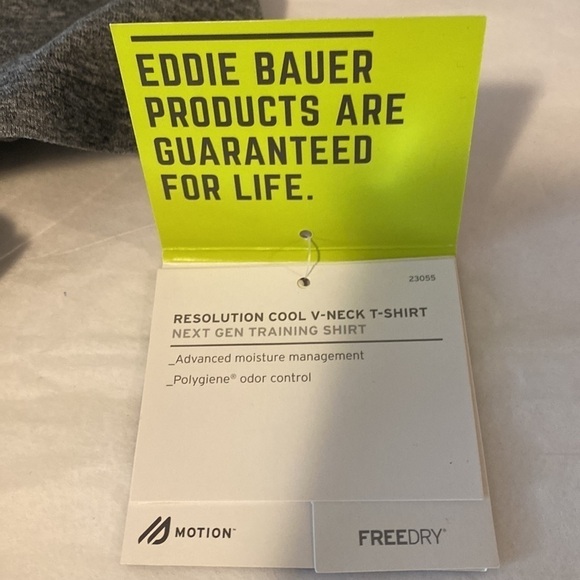 Eddie Bauer gray V-neck athletic shirt NWT - Picture 10 of 14